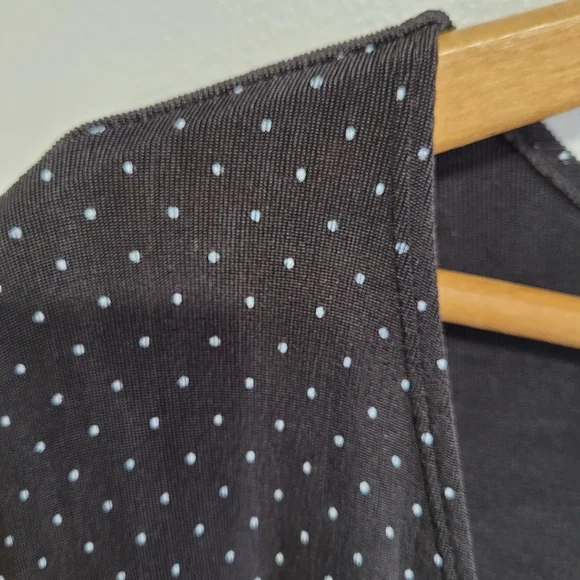 Chico's Travelers Black Polka Dot Wrap Style Dress Size 3 - Picture 8 of 16